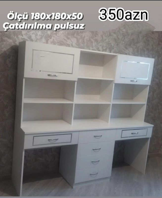 2nəfərlik yazı masası 2nəfərlik yazı masası Sifarişlə hazırlanır Rəng seçimi var