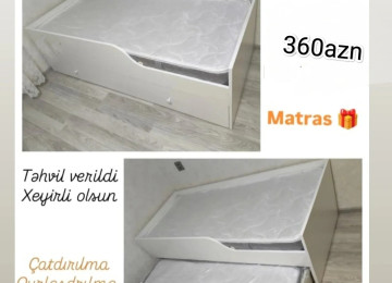 İkili çarpayı Sifarişlə hazırlanır Rəng seçimi var Matras