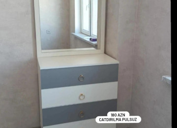 Güzgülü kamod Sifarişlə hazırlanır Rəng seçimi var Qiyməti