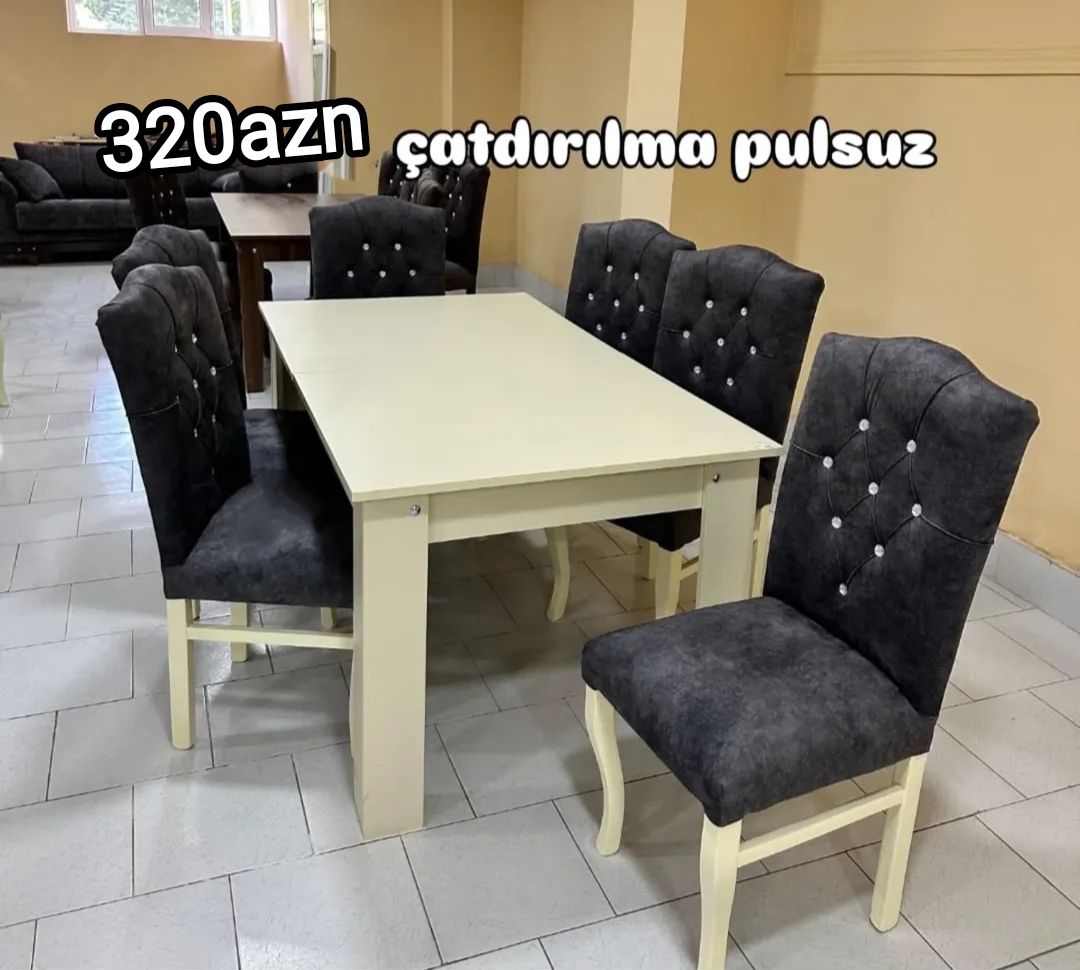 Masa və oturacaqlar Sifarişlə hazırlanır Rəng seçimi var