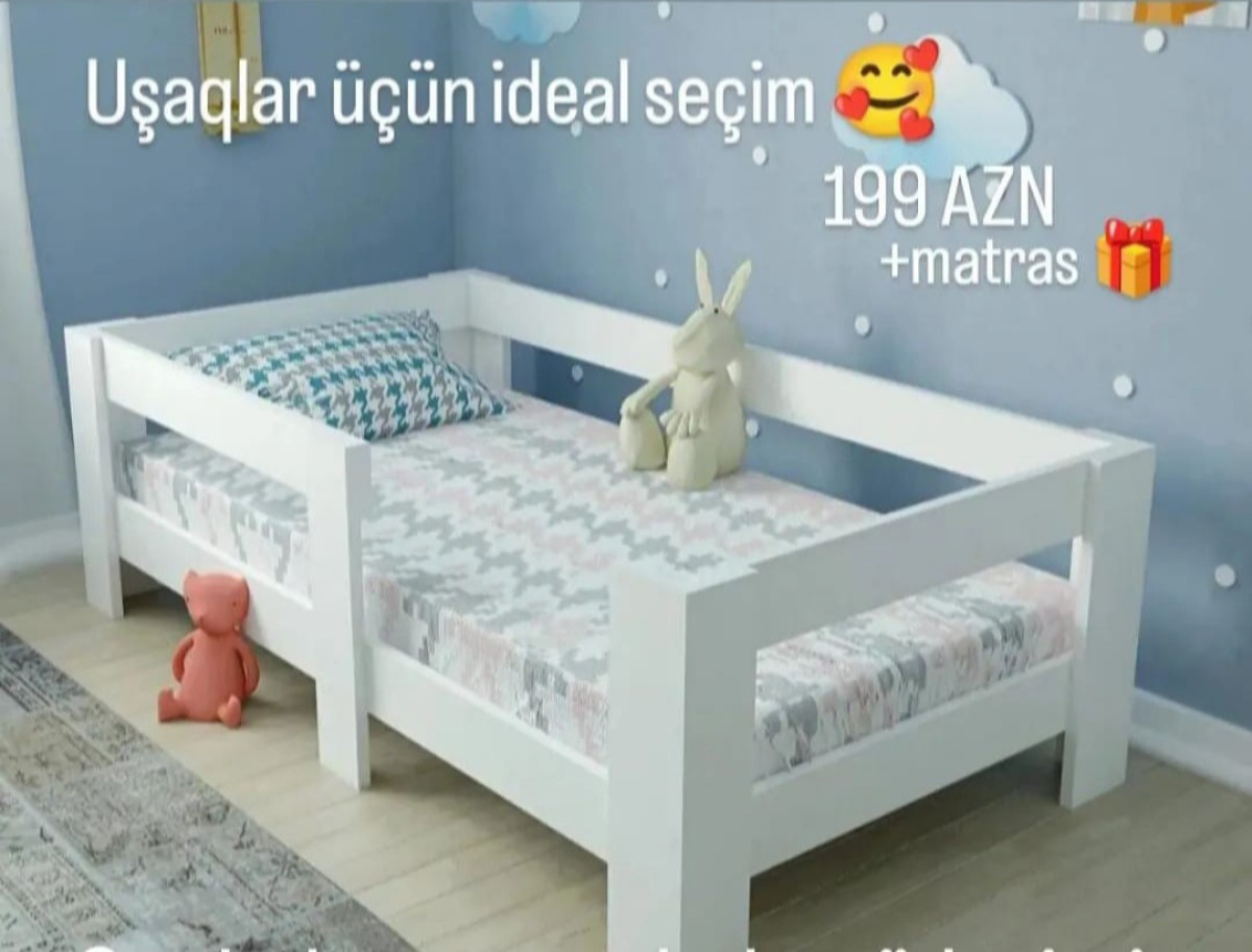 Uşaq çarpayısı Uşaq çarpayısı Sifarişlə hazırlanır Rəng seçimi var Matras