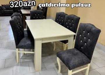 Masa və oturacaqlar Sifarişlə hazırlanır Rəng seçimi var