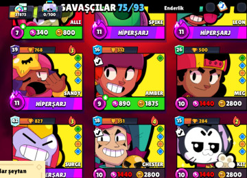 38k kupali brawl hesabi satilir. 67 ender kostum 59 super