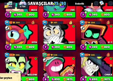 38k kupali brawl hesabi satilir. 67 ender kostum 59 super