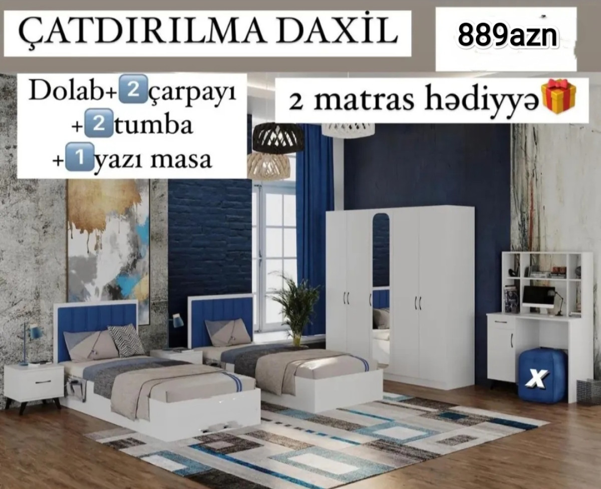 Gənc dəsti Sifarişlə hazırlanır Rəng seçimi var Matraslar