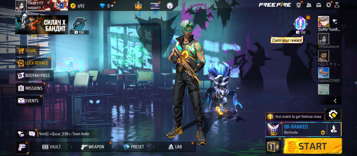 Frefire hesab satılır 1ilinin hesabıdır