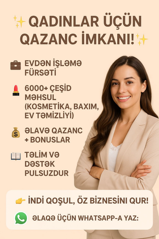 Evdar xanımlar üçün evdən çıxmadan işləyərək öz biznesini qurmaq Evdən idarə olunan iş