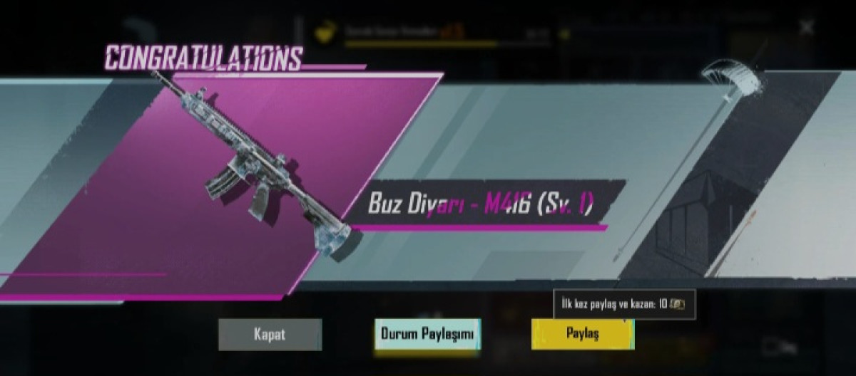Pubg mobile Hesab satılır m416 buz 1 sv satılır boş hesab 15 manata