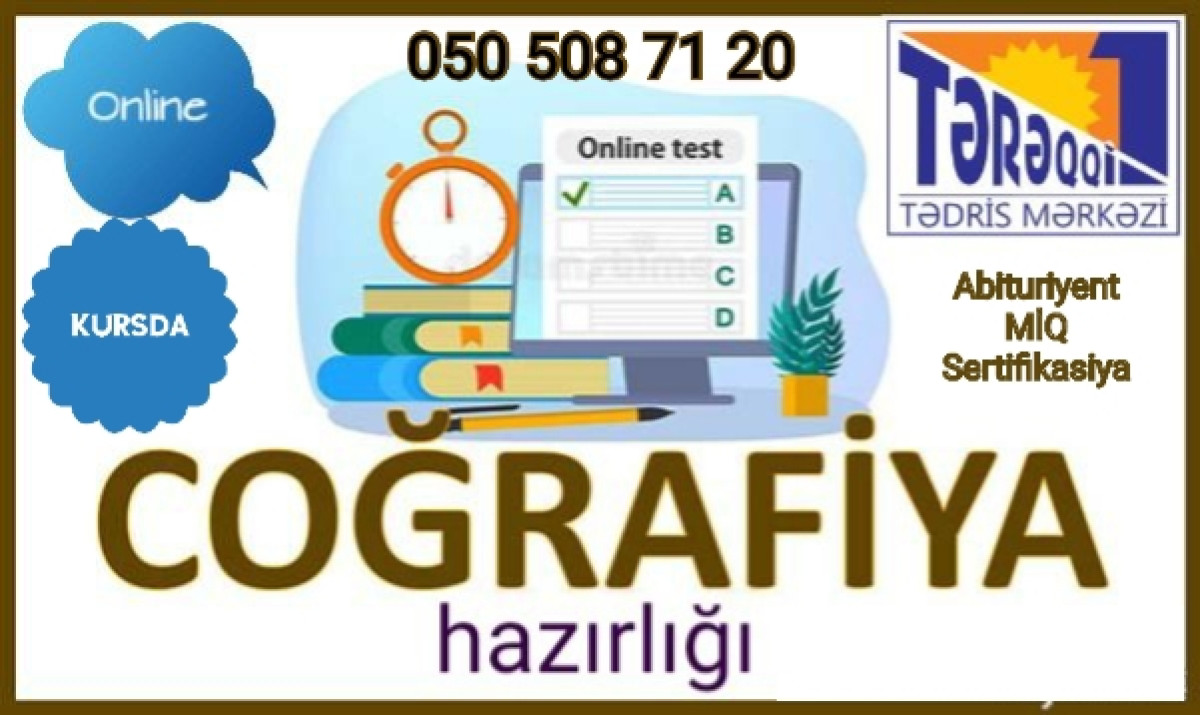 Coğrafiya hazırlığı 📘 Coğrafiya hazırlığı 🎓 Abituriyentlər üçün 📝 MİQ və