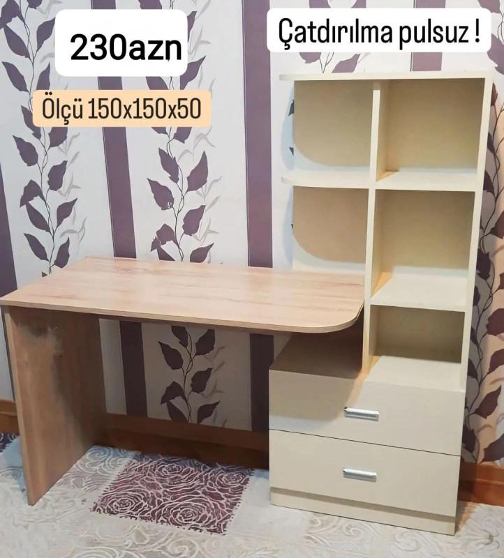 Kompüter masası Kompüter masası Sifarişlə hazırlanır Rəng seçimi var Ölçü