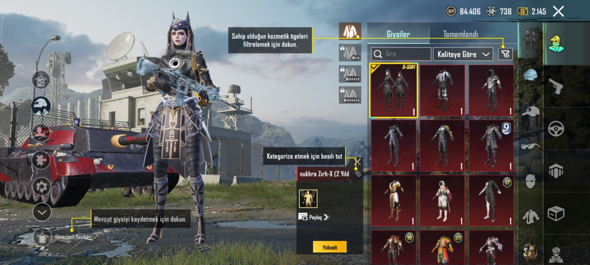 Pubg Mobile Hesabı Buz 5✅ X suit 2 seviyye ✅ Firavun Çantası✅ Firavun