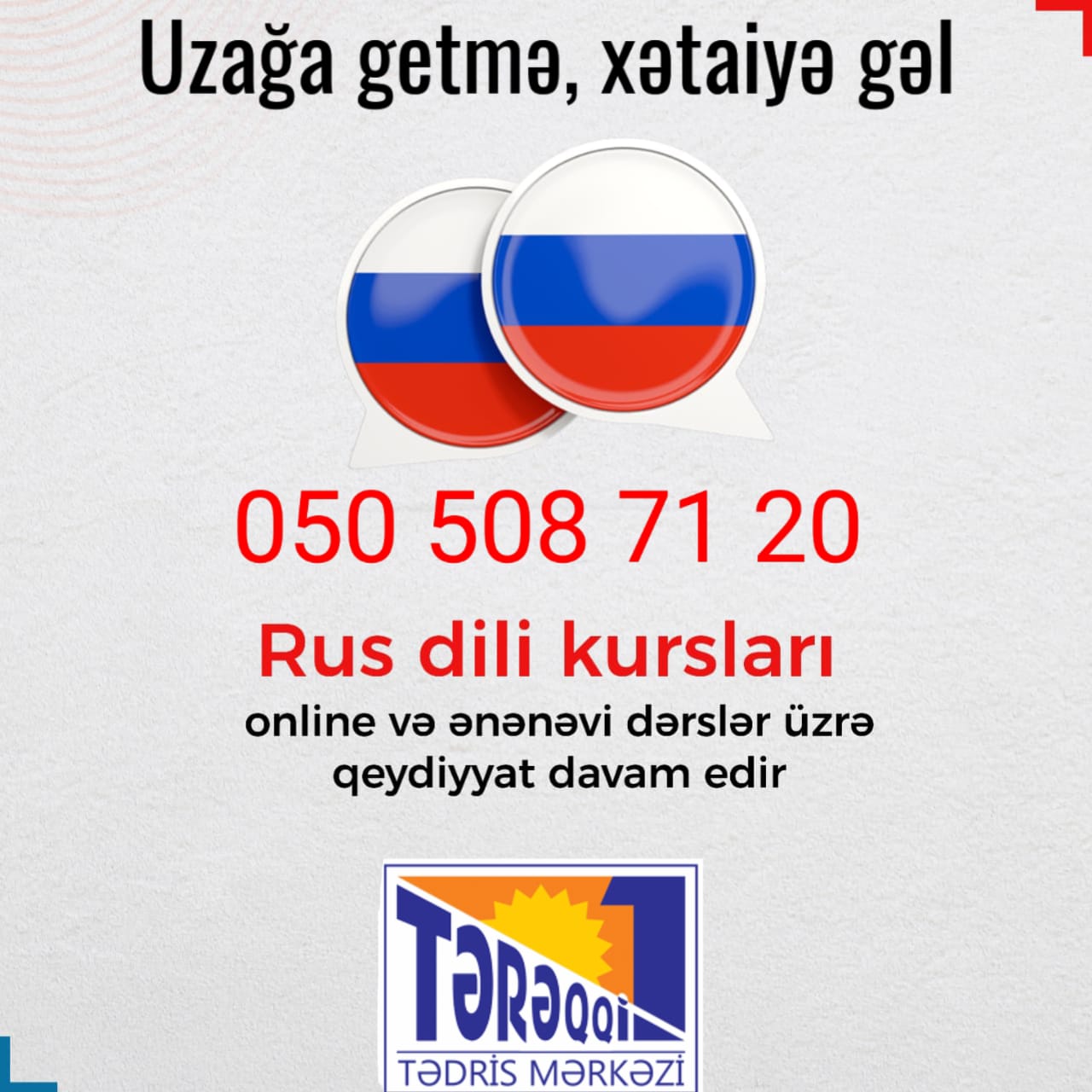 Rus dili kursları Danışıq Məktəb fənni Abituriyentlərə MİQ