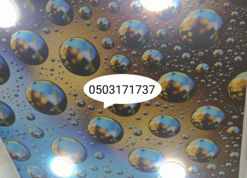 yeni görünüş verin 5D dartma tavan dizaynlari işıqlı modern