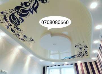 yeni görünüş verin 5D dartma tavan dizaynlari işıqlı modern