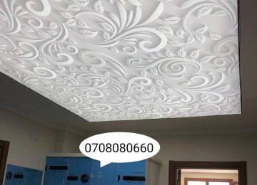 yeni görünüş verin 5D dartma tavan dizaynlari işıqlı modern