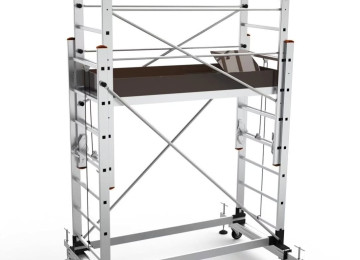 Rahat təhlükəsiz qalın profilli təkərli alüminium iskələ