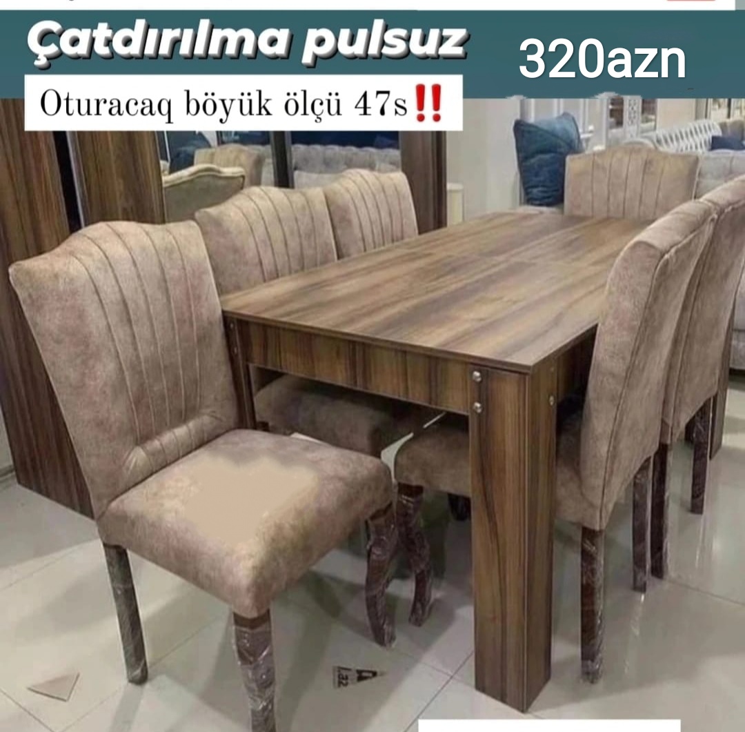 Masa və oturacaqlar Hazır əldə var Sifariş də qəbul olunur