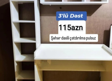 Yazı masası Sifarişlə hazırlanır Rəng seçimi var Qiyməti