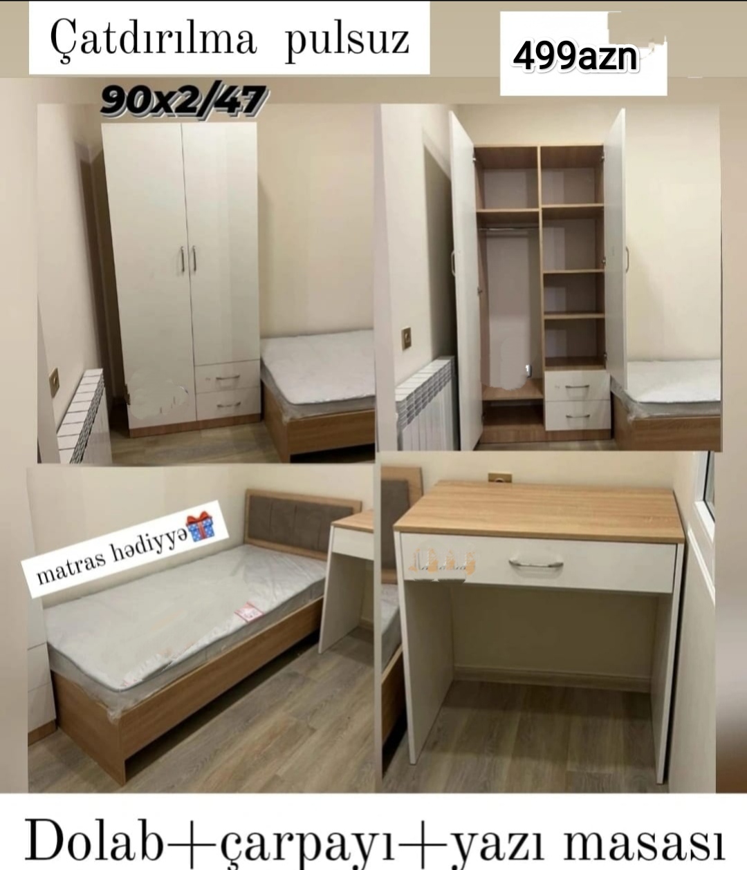 Gənc mebel dəsti Sifarişlə hazırlanır Rəng seçimi var