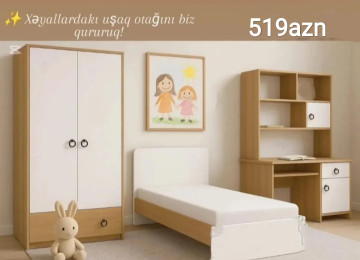 Uşaq mebel dəsti Sifarişlə hazırlanır Rəng seçimi var