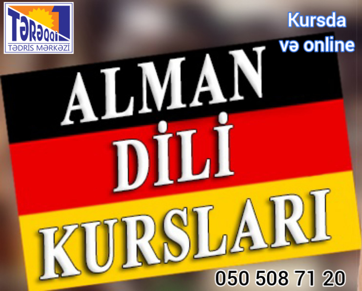 Alman dili kursu Kursda və online Təcrübəli müəllimlər