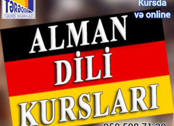 Alman dili kursu Kursda və online Təcrübəli müəllimlər