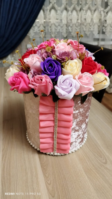 Sabun gül sebetleri sifarişlə istənilən dizaynda