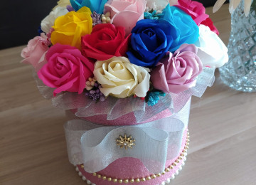 Sabun gül sebetleri sifarişlə istənilən dizaynda