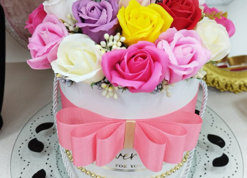 Sabun gül sebetleri sifarişlə istənilən dizaynda