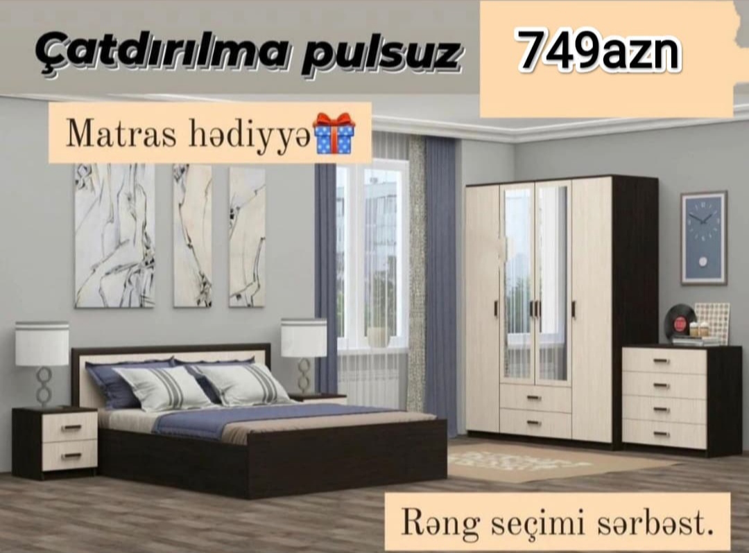 Yataq dəsti Sifarişlə hazırlanır Rəng seçimi var Matras