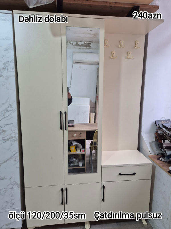 Dəhliz dolabı Hazır əldə var Təhvil gün ərzində Ölçü