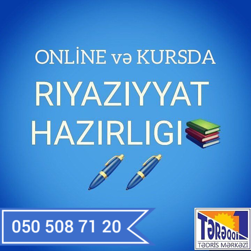 Riyaziyyat hazırlığı Online və kursda Fərdi və qrup