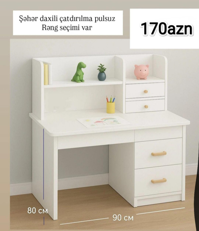 Yazı masi Sifarişlə hazırlanır Rəng seçimi var Qiyməti