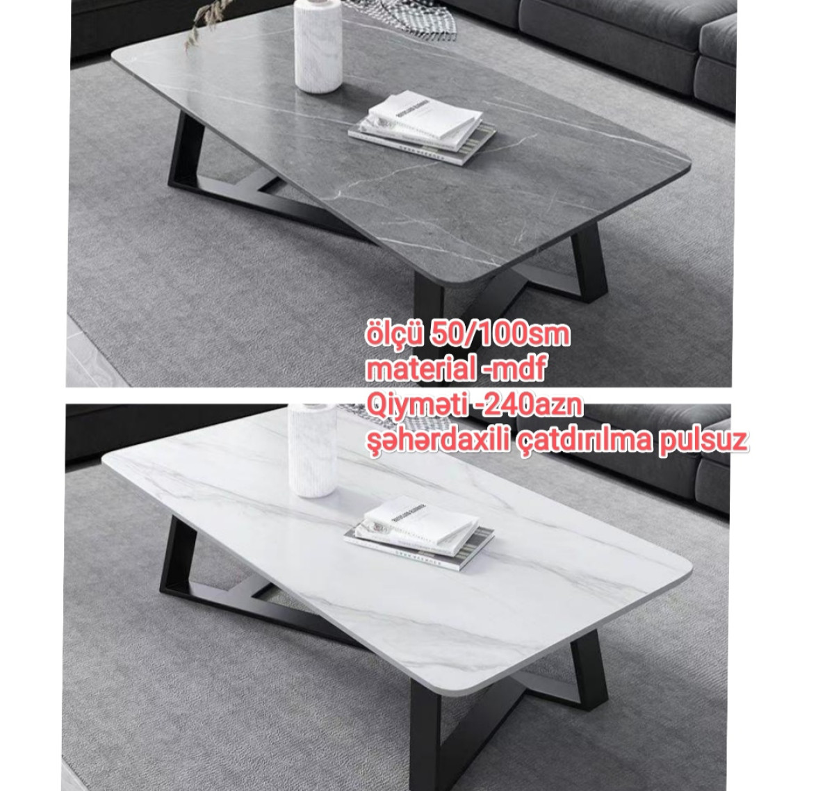 Jurnal masası Ölçü 50/100sm Material -mdf Qiyməti 240azn