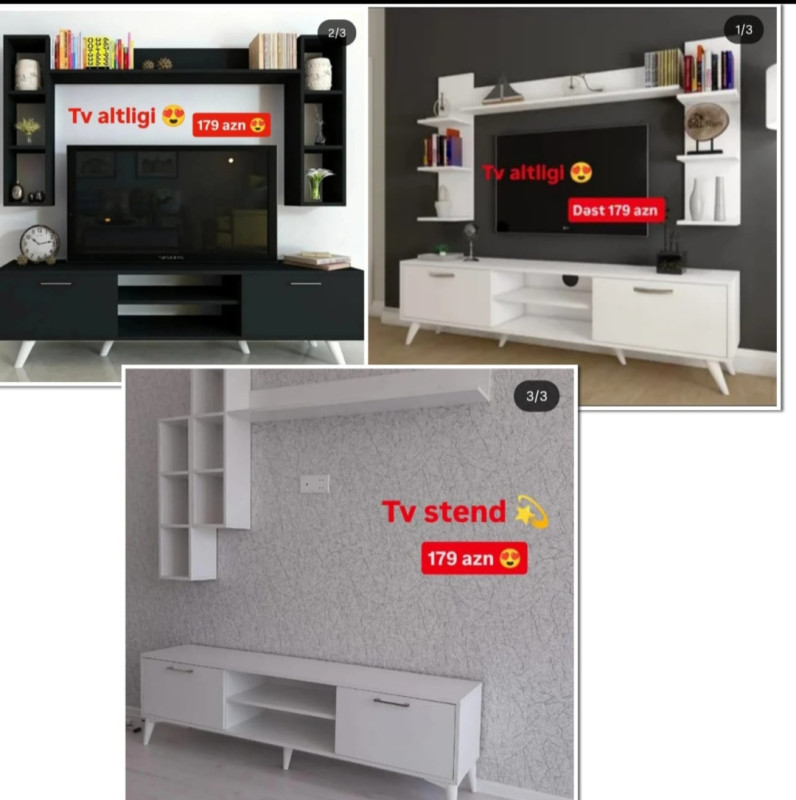 Tv stend Sifarişlə hazırlanır Rəng seçimi var Ölçü 180sm