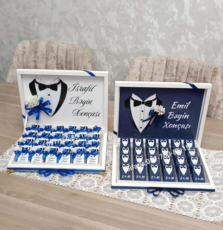 Bey konfet xoncalari sifarisle hazirlanir.Sifarisler en az