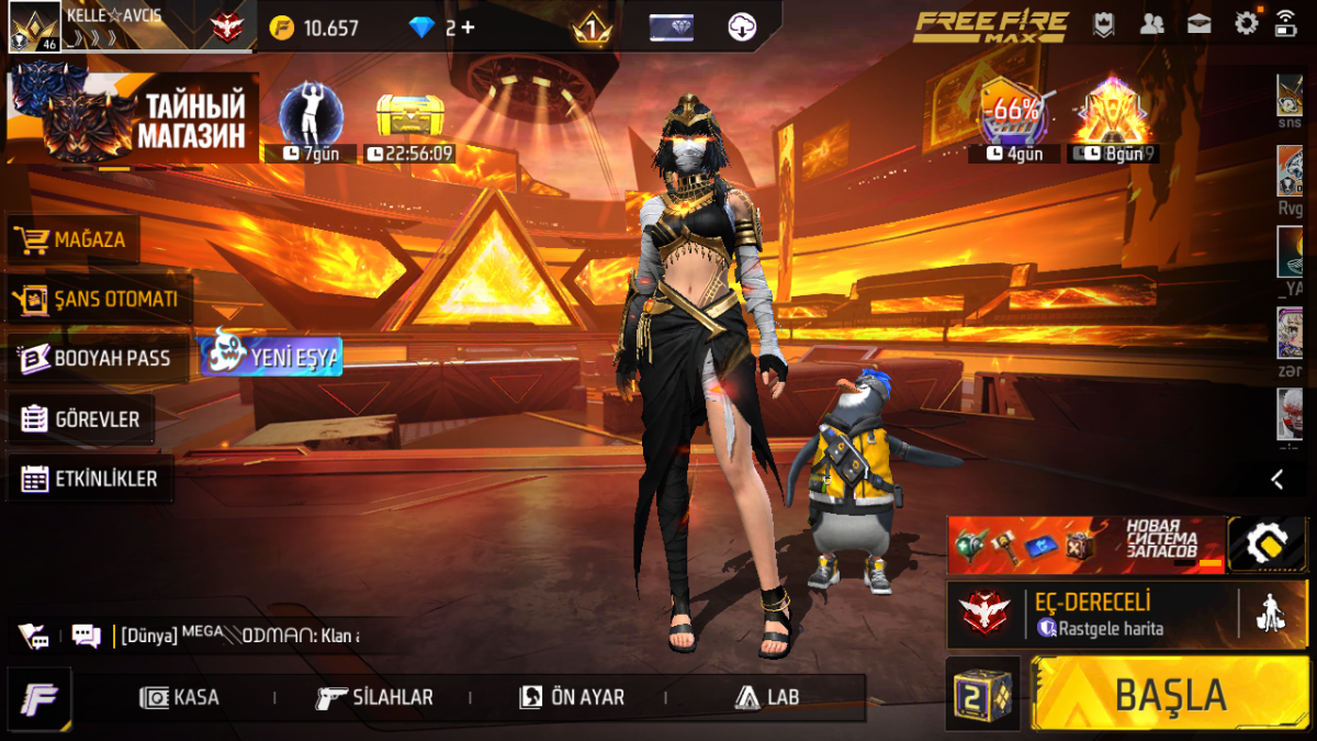 free fire hesab booyah pass setləri var tecilli satılır