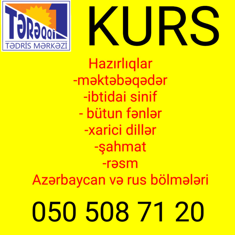 Məktəbəqədər və ibtidai sinif hazırlığı Azərbaycan və rus