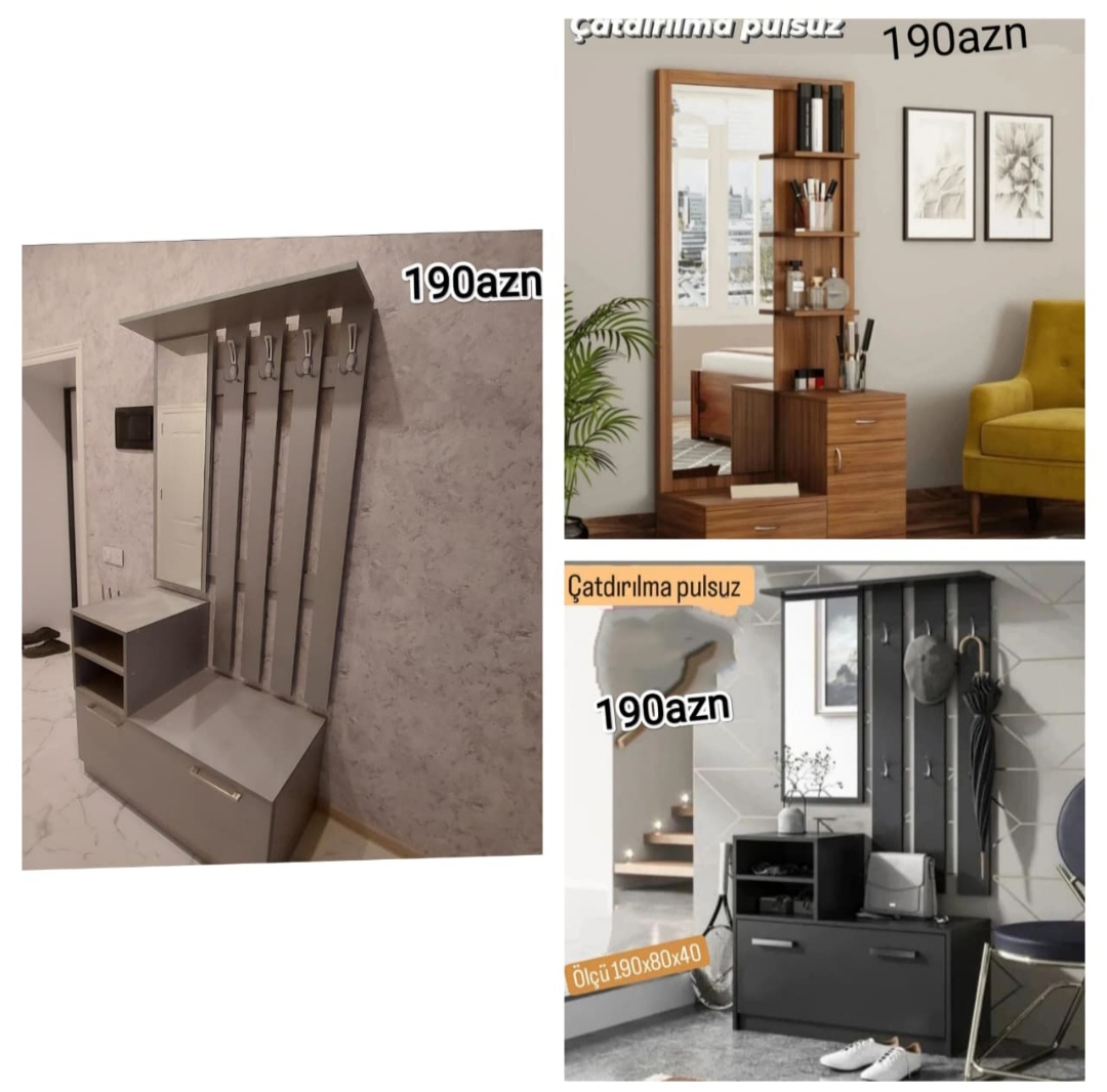 Dəhliz dolabı Sifarişlə hazırlanır Rəng seçimi var Qiyməti