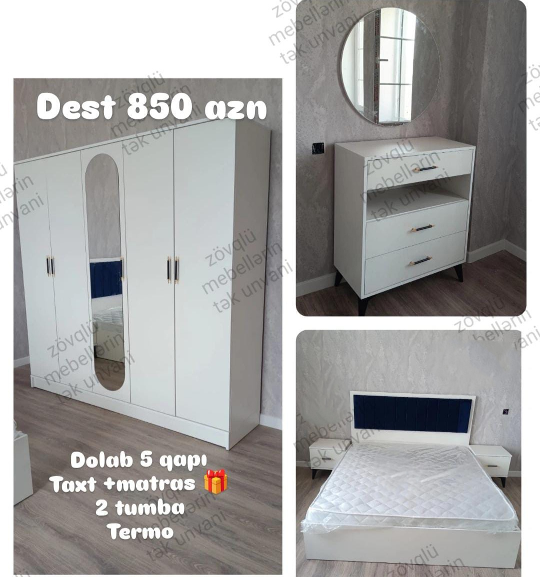 Yataq dəsti Sifarişlə hazırlanır Rəng seçimi var Matras