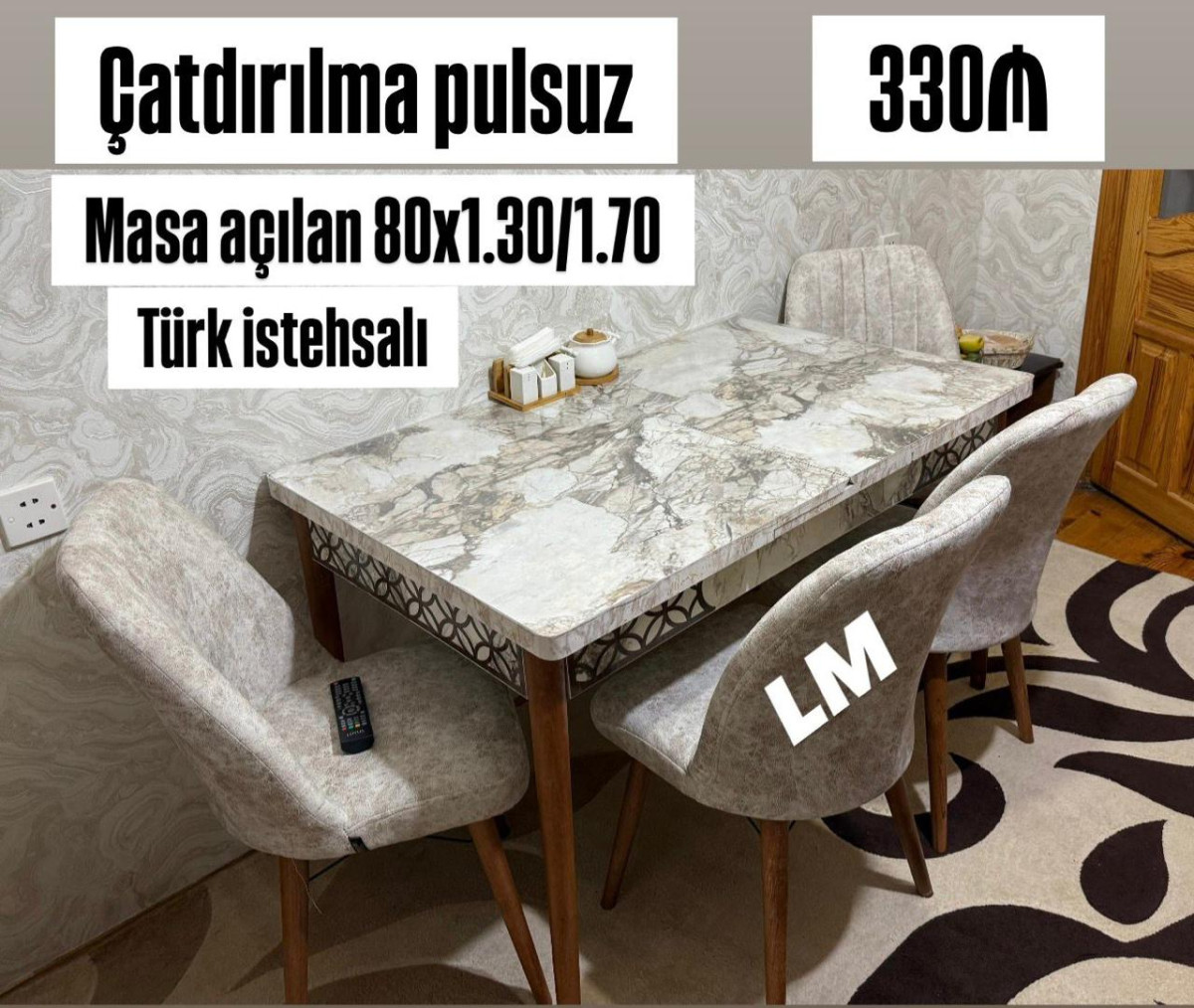 *Masa dəsti* 💥 _🇹🇷 *TÜRK FABRİKA🇹🇷*_ _*ENDİRİMLƏ*_ : *330₼*