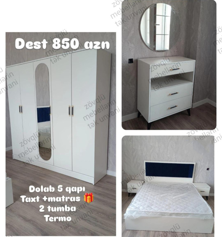 Yataq dəsti Sifarişlə hazırlanır Rəng seçimi var Matras