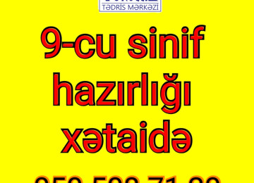 9-cu siniflərin buraxılış imtahanlarına hazırlıq.