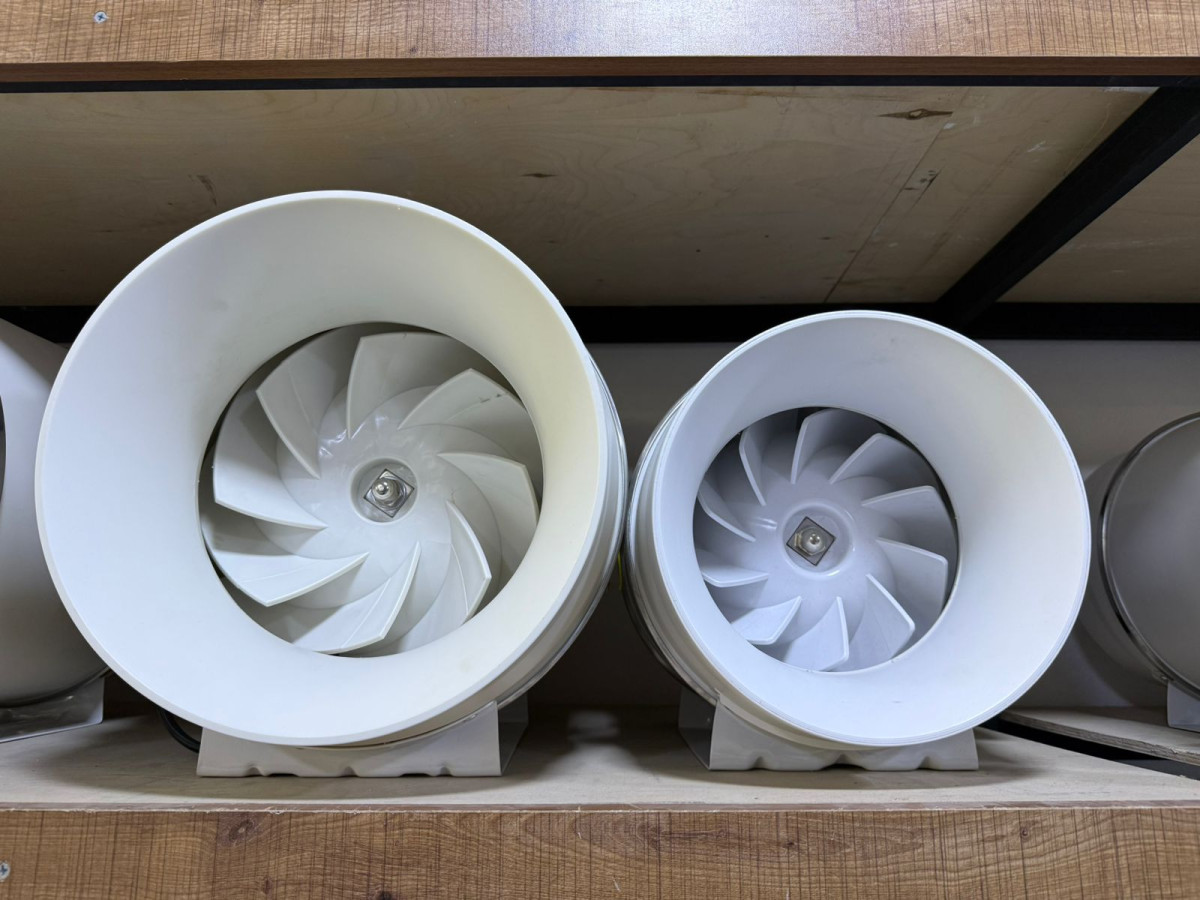 Havalandırma üçün Plastik Fan F100 220m3 F125 310m3 F150