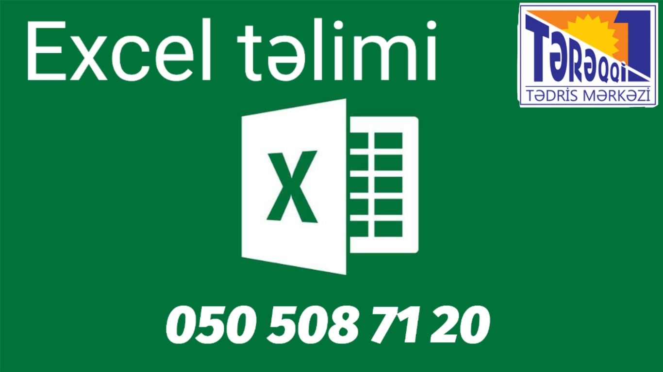 Excel təlimi Kurs haqqında: Tərəqqi Tədris Mərkəzi Sizə