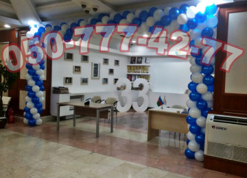 Sarlar bezedilme. Helium və adi şarlarla bəzədilmə. Decor