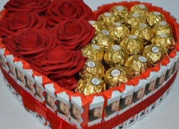 Kinder buketleri sifarişlə istənilən dizaynda