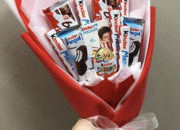 Kinder hədiyyə buketleri sifarişlə istənilən dizaynda