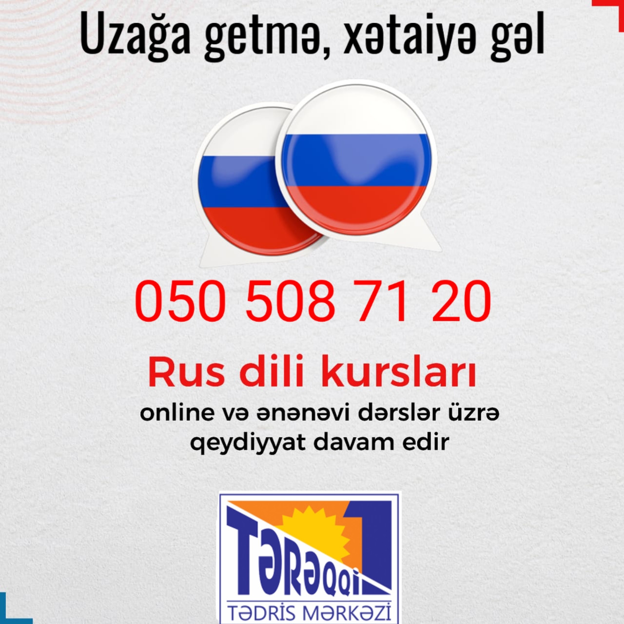 ⭐ Tərəqqi Kursu – Rus dili öyrənməyin ən düzgün ünvanı! Rus