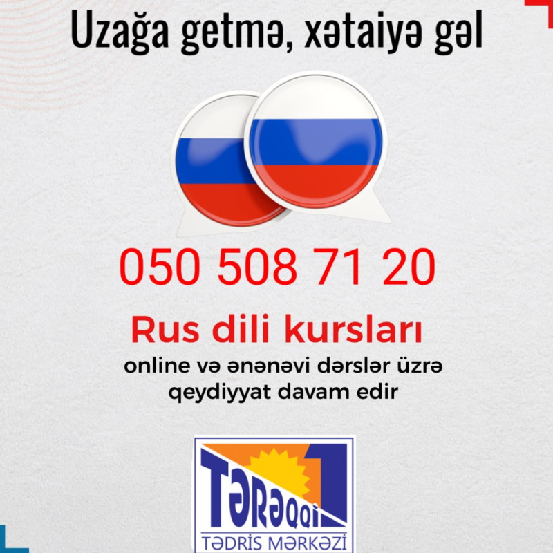 ⭐ Tərəqqi Kursu – Rus dili öyrənməyin ən düzgün ünvanı! Rus